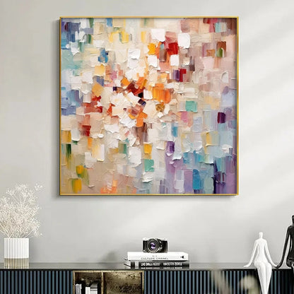 WHISPERS OF LIGHT | Abstract closeup, raised brushwork detail