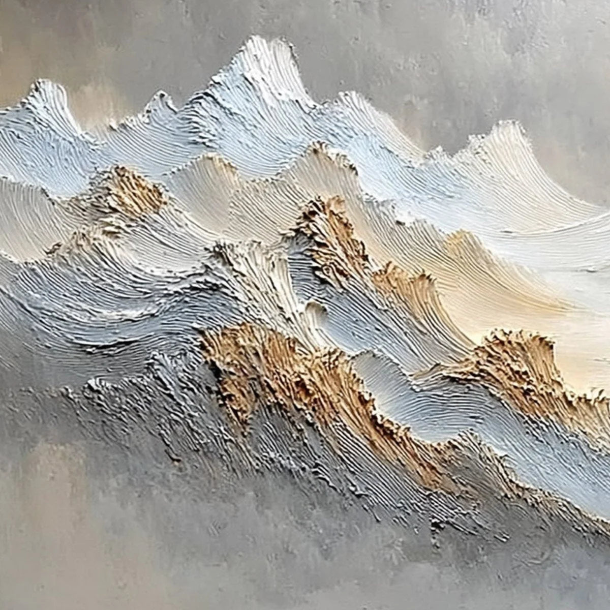 WHISPERS OF THE PEAK | rectangular format, hand-painted canvas edge