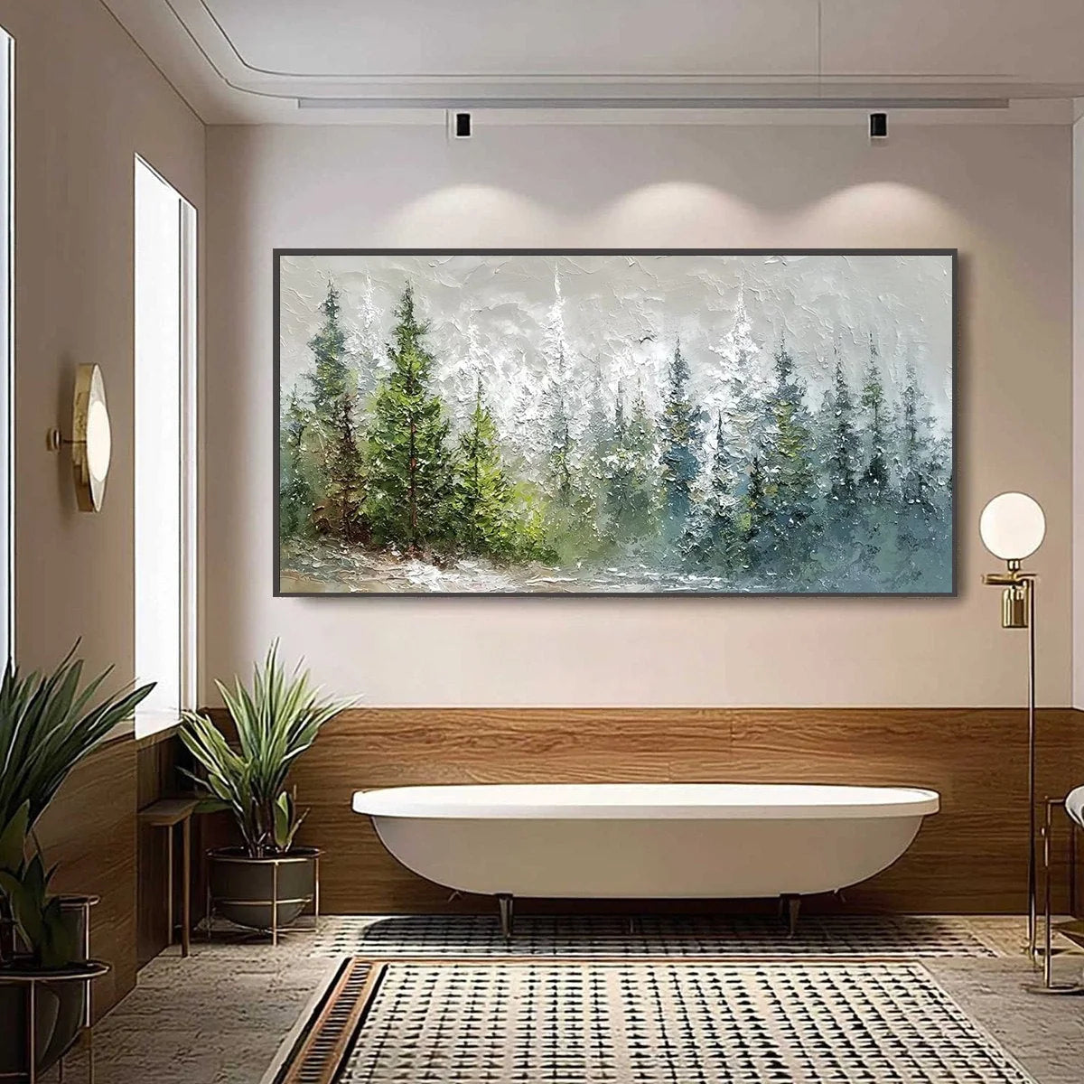 WHISPERS OF THE PINES | black frame version on white wall