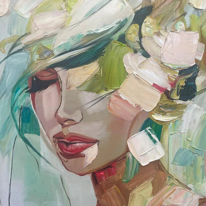 WHISPERS OF SPRING | rectangular format, hand-painted canvas edge