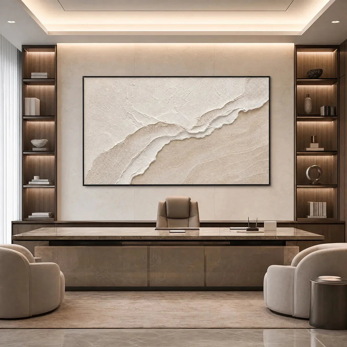 WHISPERS OF THE TIDE | black frame version on white wall