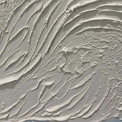 WHISPERS OF WHITE | rectangular format, hand-painted canvas edge