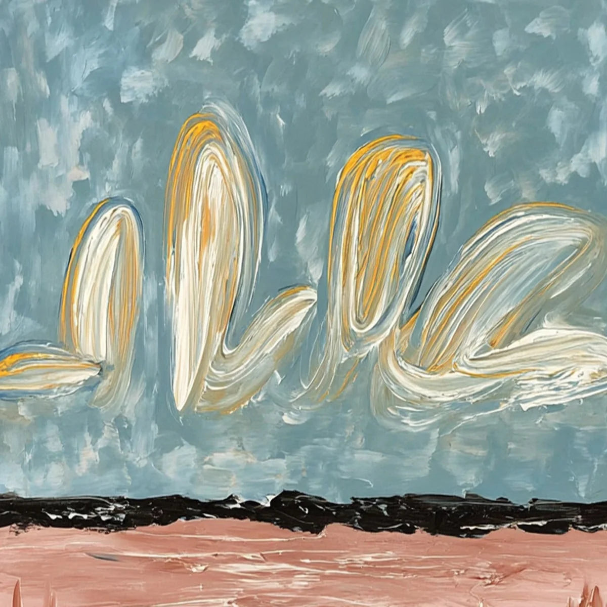 WHISPERS ON THE WATER | rectangular format, hand-painted canvas edge