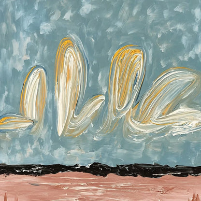 WHISPERS ON THE WATER | rectangular format, hand-painted canvas edge