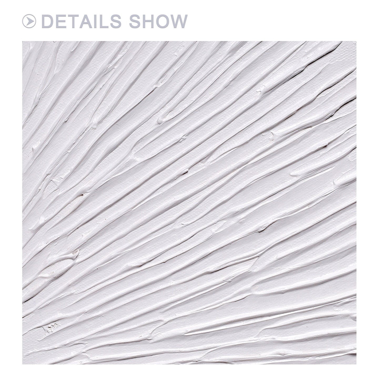 White 3D Texture Wall Art: Minimalist Nordic Painting #5