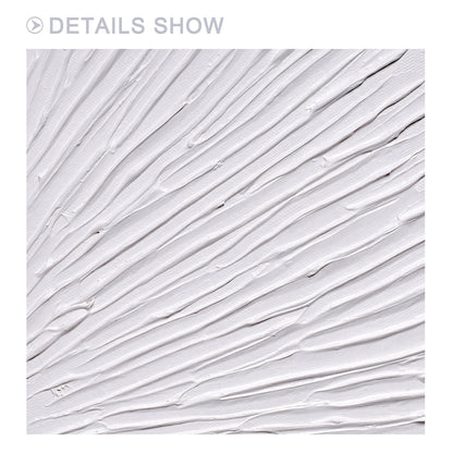 White 3D Texture Wall Art: Minimalist Nordic Painting #5
