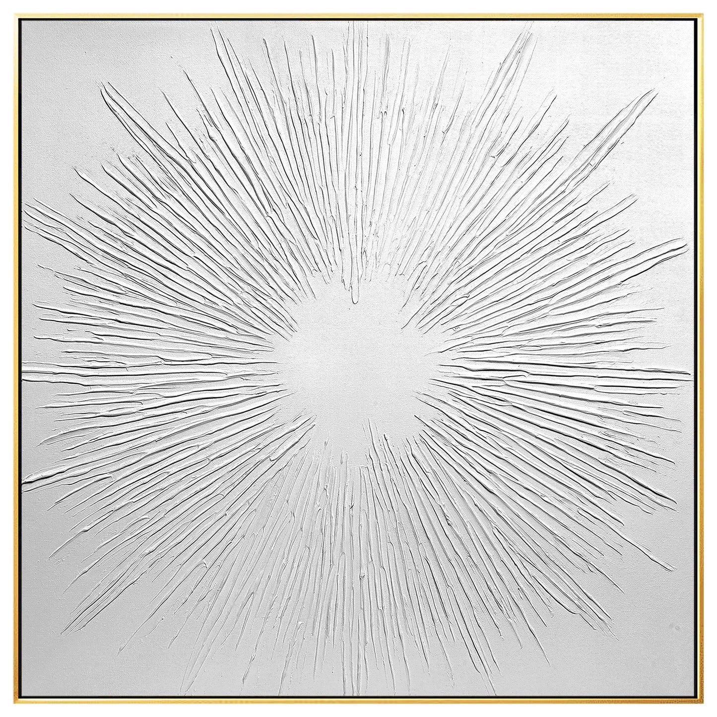 White 3D Texture Wall Art: Minimalist Nordic Painting #8