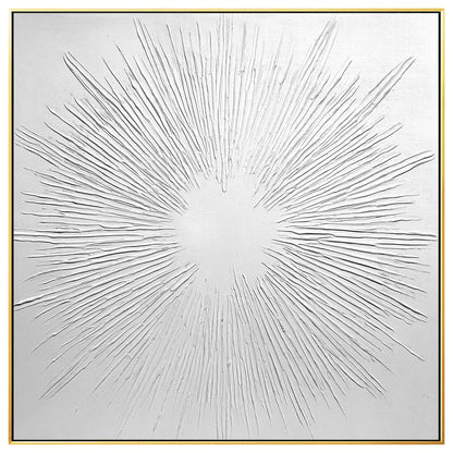 White 3D Texture Wall Art: Minimalist Nordic Painting #8