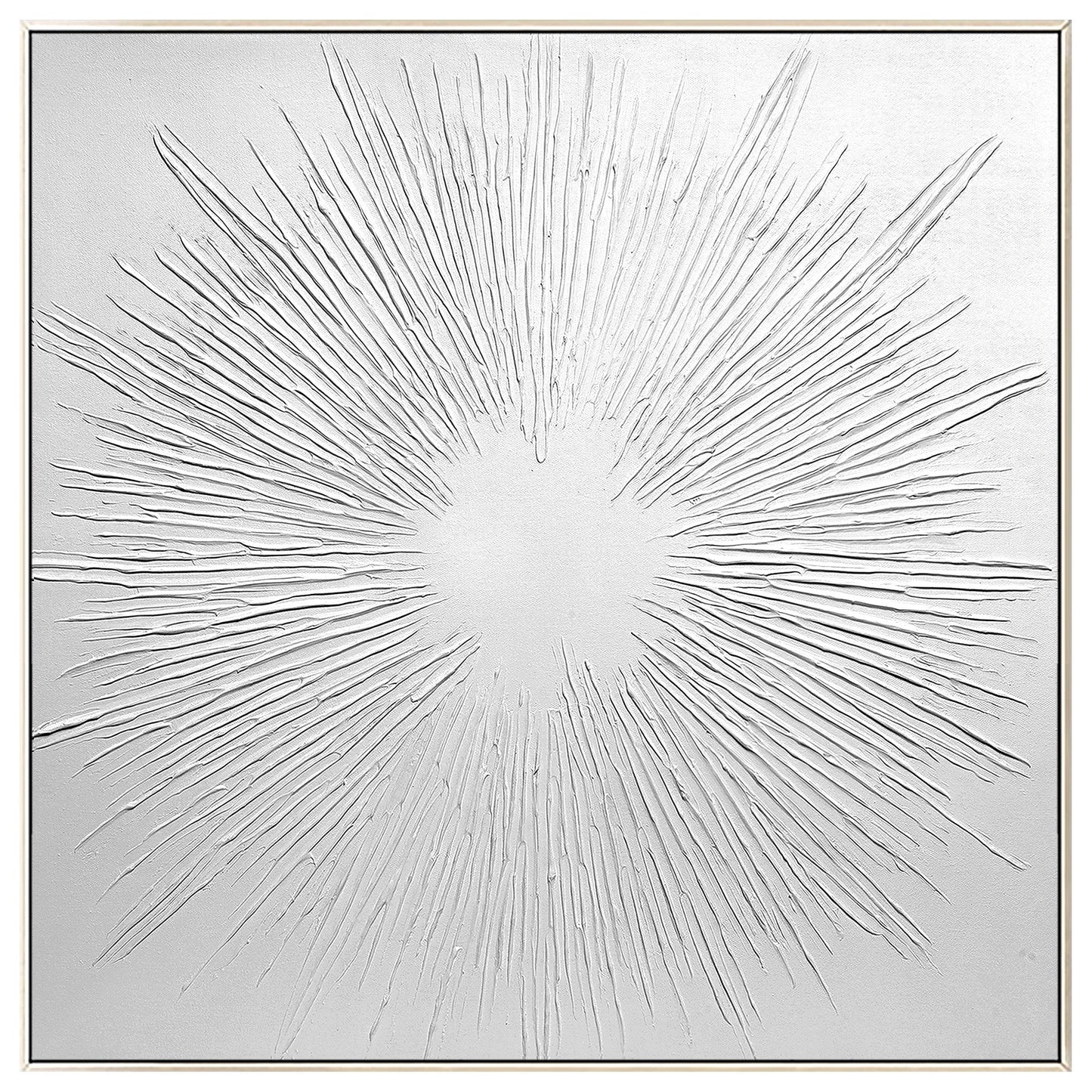 White 3D Texture Wall Art: Minimalist Nordic Painting #9