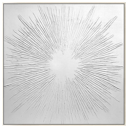 White 3D Texture Wall Art: Minimalist Nordic Painting #9