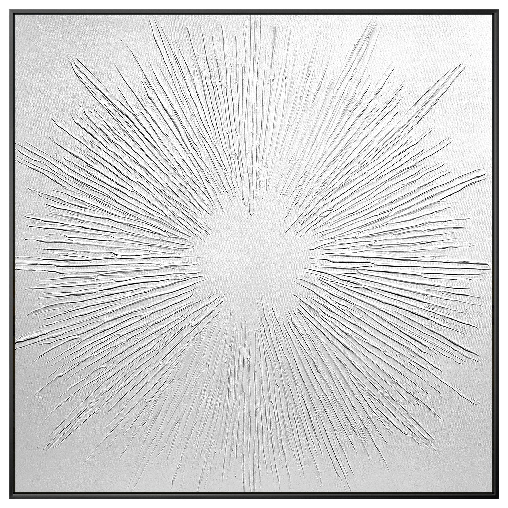 White 3D Texture Wall Art: Minimalist Nordic Painting #10