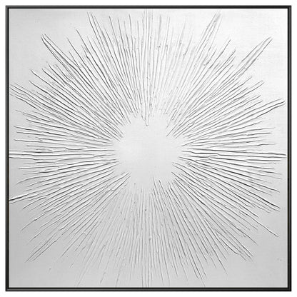 White 3D Texture Wall Art: Minimalist Nordic Painting #10