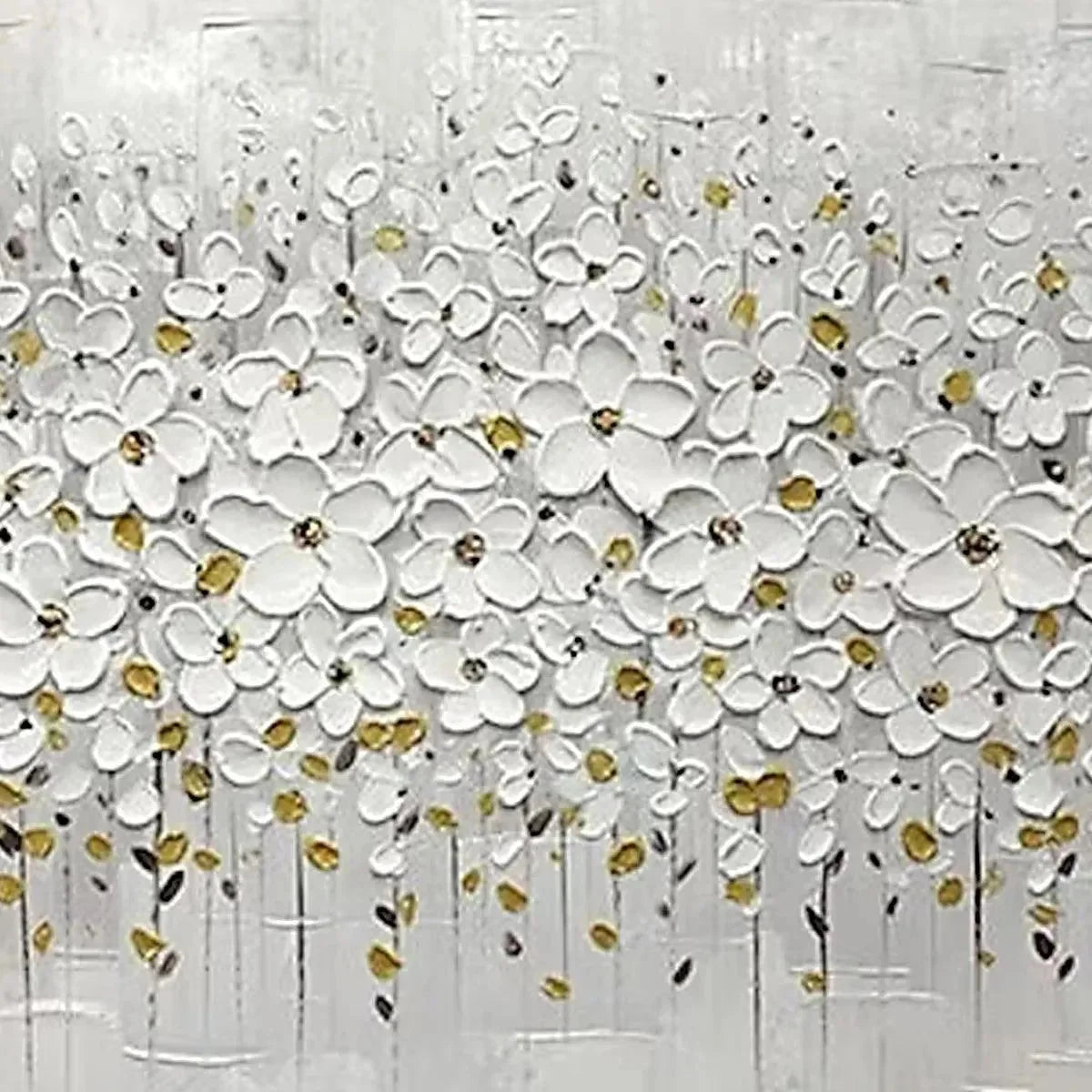WHITE BLOSSOM FIELD | rolled canvas, ready for custom framing