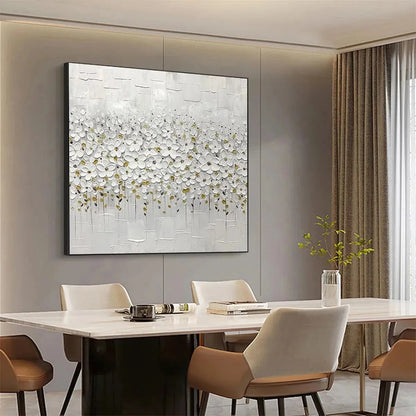 WHITE BLOSSOM FIELD | Abstract mood, soft natural light studio shot