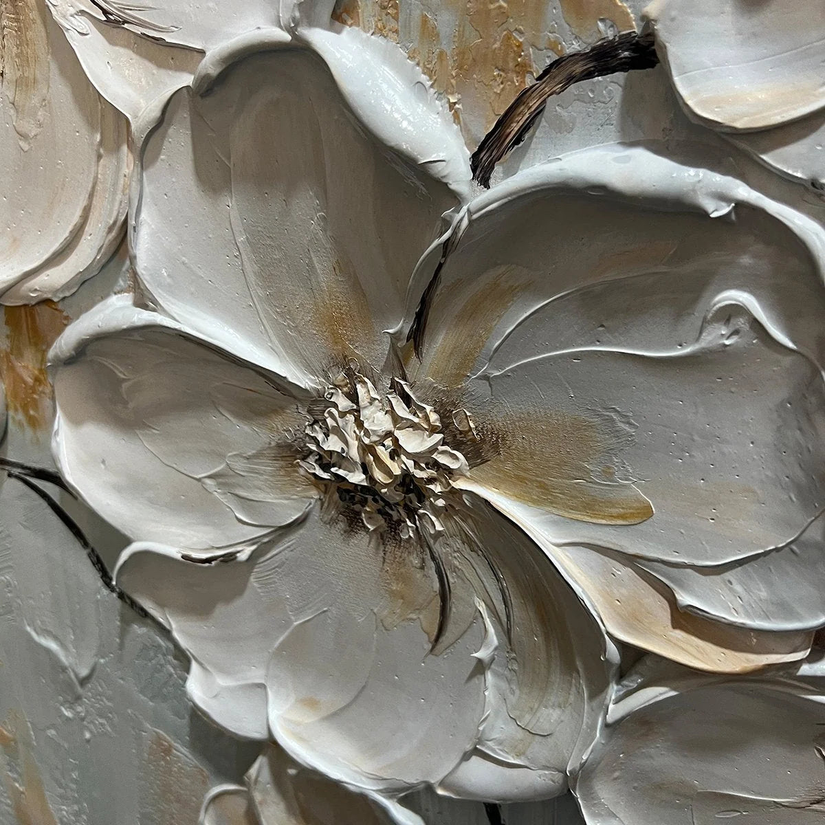 WHITE BLOSSOM SERENADE | rolled canvas, ready for custom framing