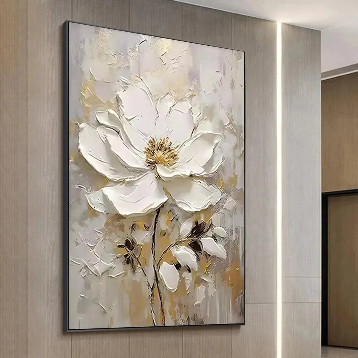 WHITE BLOSSOM | rolled canvas, ready for custom framing