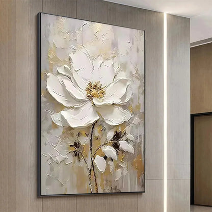 WHITE BLOSSOM | rolled canvas, ready for custom framing