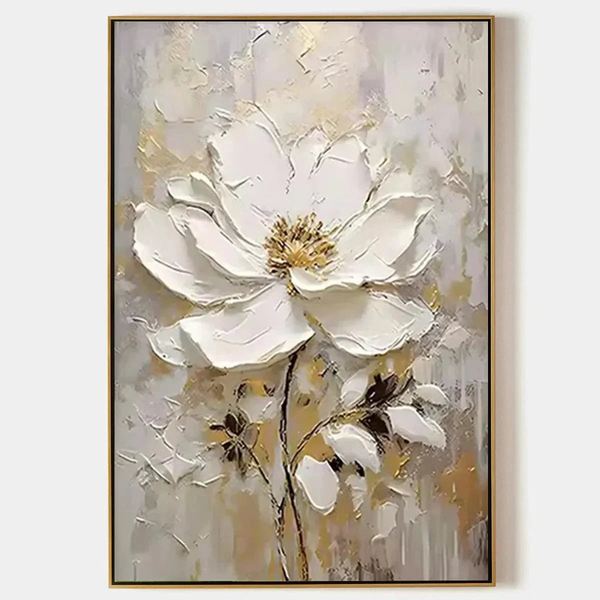 WHITE BLOSSOM | hanging in , Abstract wall art