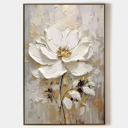 WHITE BLOSSOM | hanging in , Abstract wall art