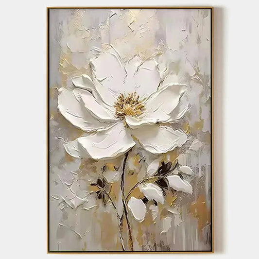 WHITE BLOSSOM | hanging in , Abstract wall art