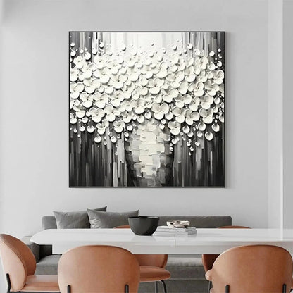 WHITE BOUQUET | beige palette, original  art