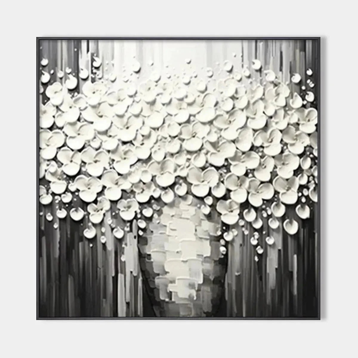WHITE BOUQUET | hanging in , Abstract wall art