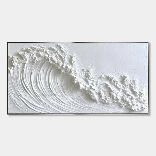 WHITE CREST | hanging in , Abstract wall art