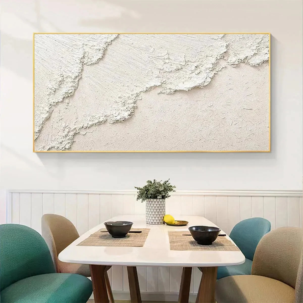 WHITE CREST | black frame version on white wall