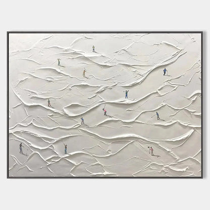 WHITE GREENS | hanging in , Abstract wall art