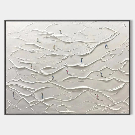 WHITE GREENS | hanging in , Abstract wall art