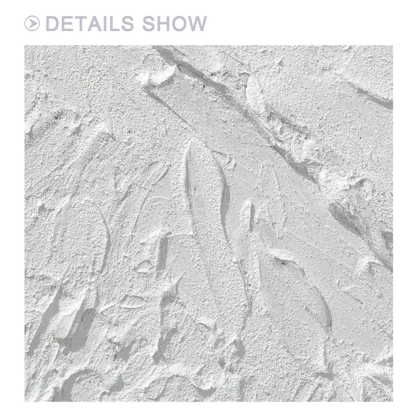 White Impasto Painting: 3D Texture, Minimalist Nordic Wall Art #6