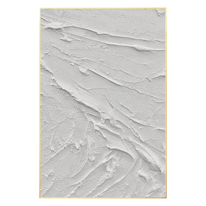 White Impasto Painting: 3D Texture, Minimalist Nordic Wall Art #8