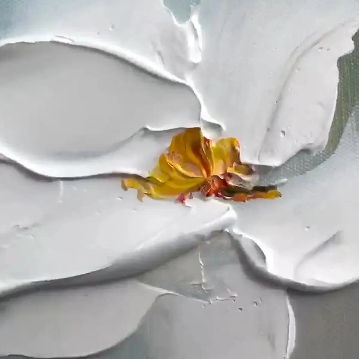 WHITE MAGNOLIA BLOSSOMS | black frame version on white wall