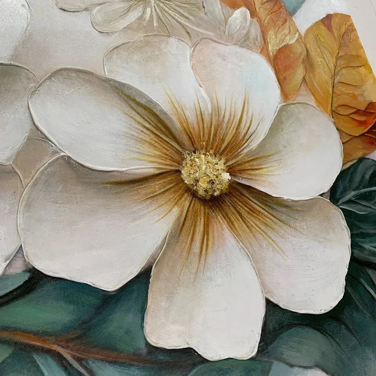 WHITE MAGNOLIAS | rolled canvas, ready for custom framing