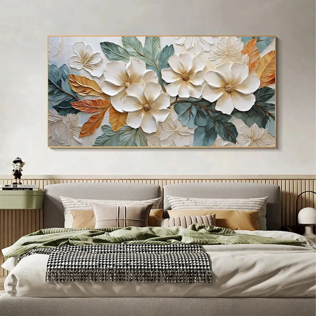 WHITE MAGNOLIAS | yellow palette, original  art