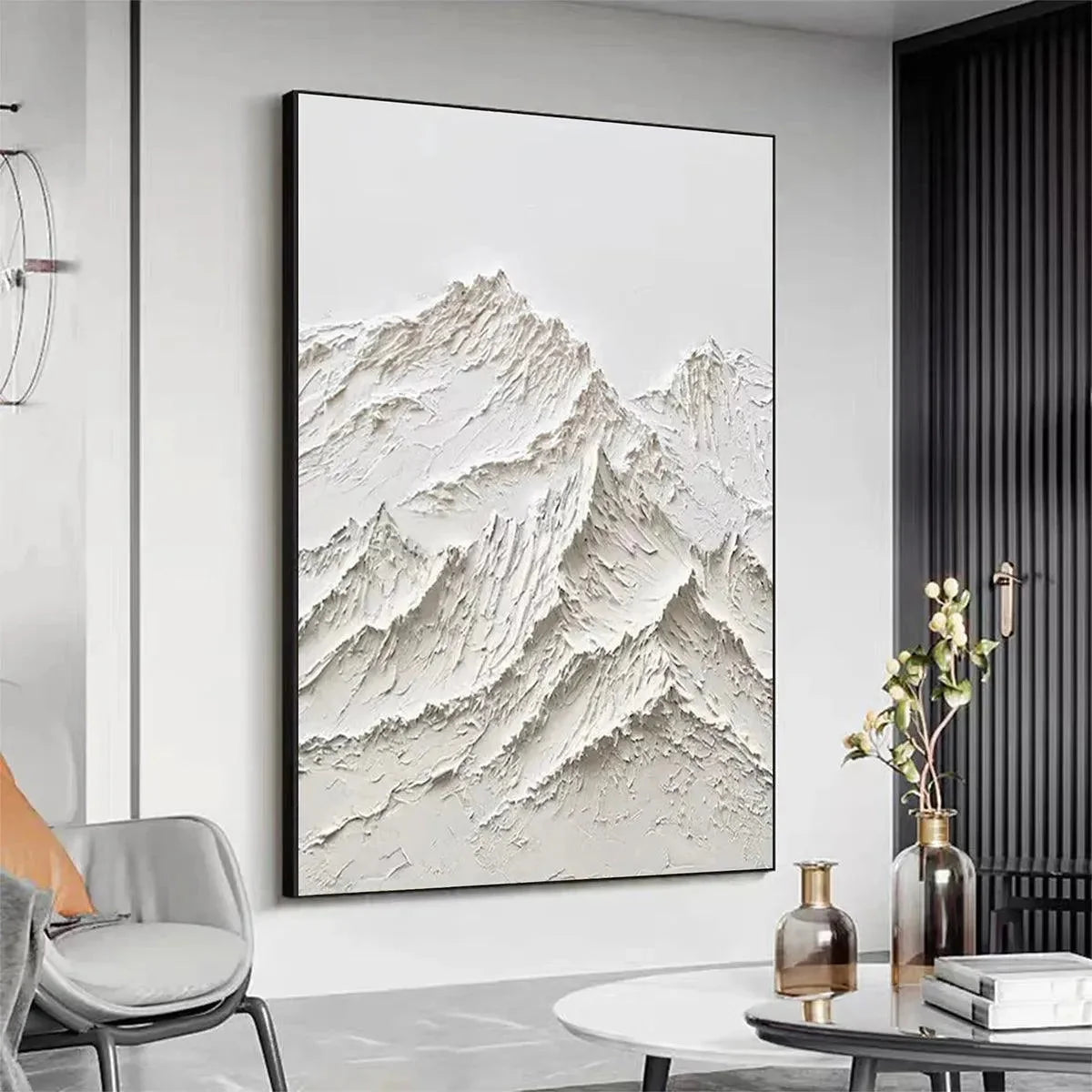 WHITE MOUNTAIN | texture detail, palette knife marks visible