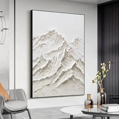 WHITE MOUNTAIN | texture detail, palette knife marks visible