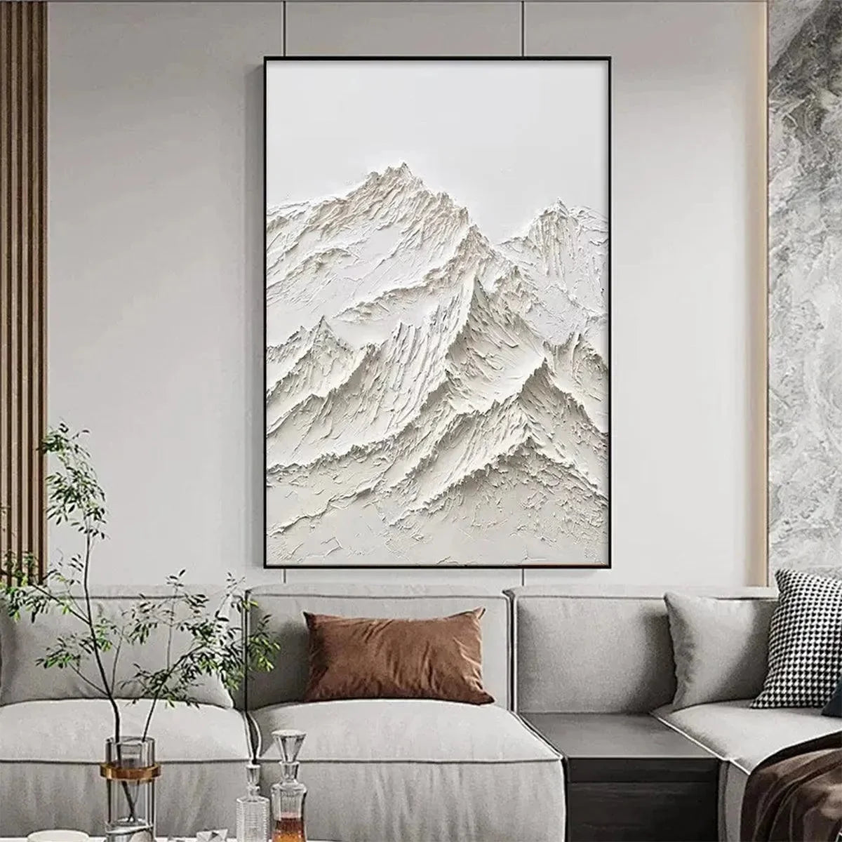 WHITE MOUNTAIN | texture detail, palette knife marks visible