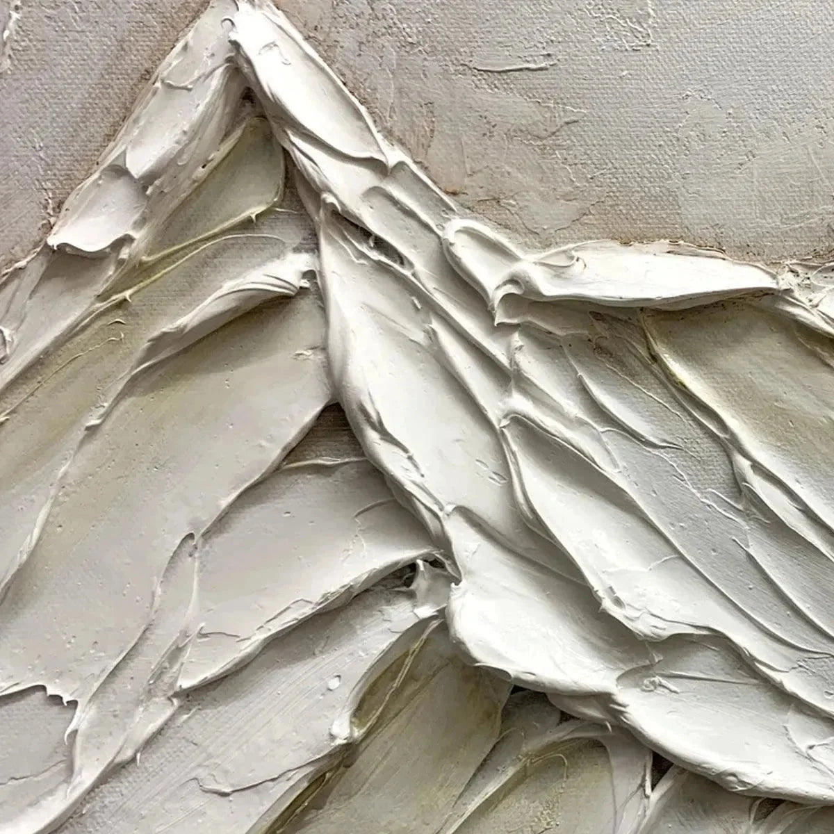 WHITE MOUNTAINS | rectangular format, hand-painted canvas edge