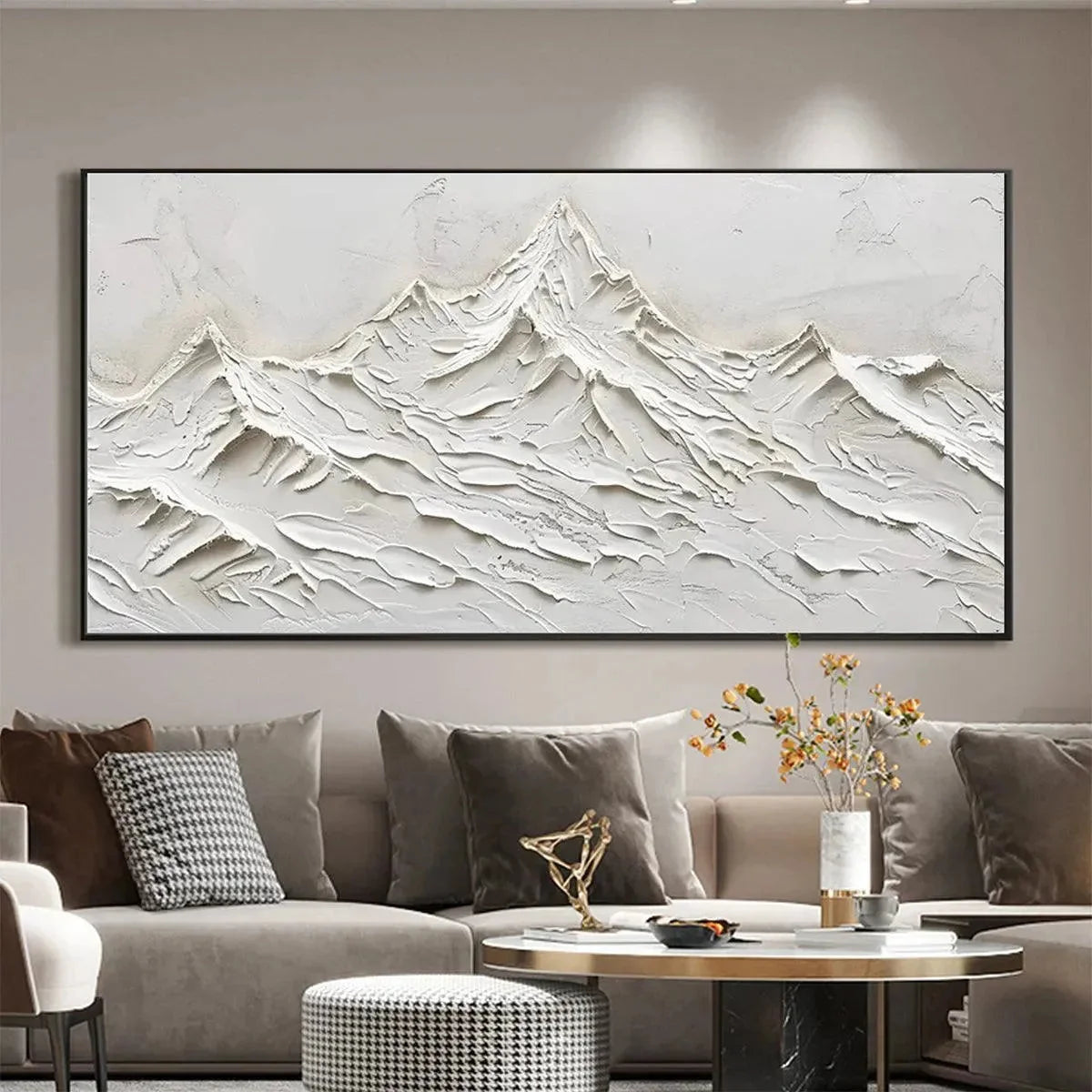 WHITE MOUNTAINS | beige palette, original  art