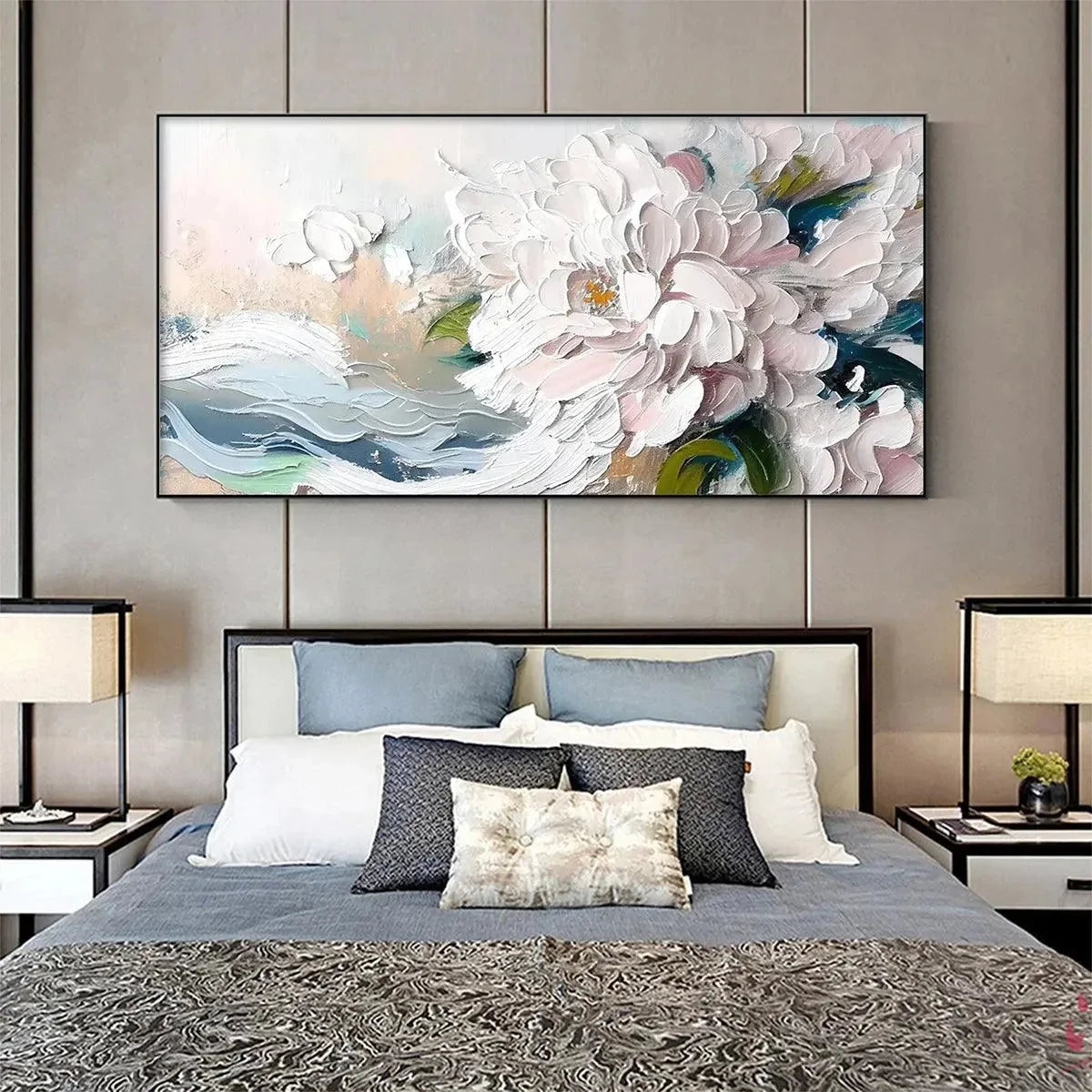 WHITE PEONY DREAM | multi-color palette, original  art