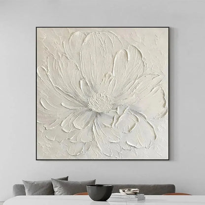 WHITE PEONY | beige palette, original  art