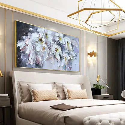 WHITE PETAL DREAM | black frame version on white wall