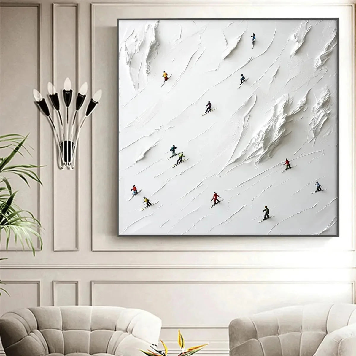 WHITE RUSH | beige palette, original  art