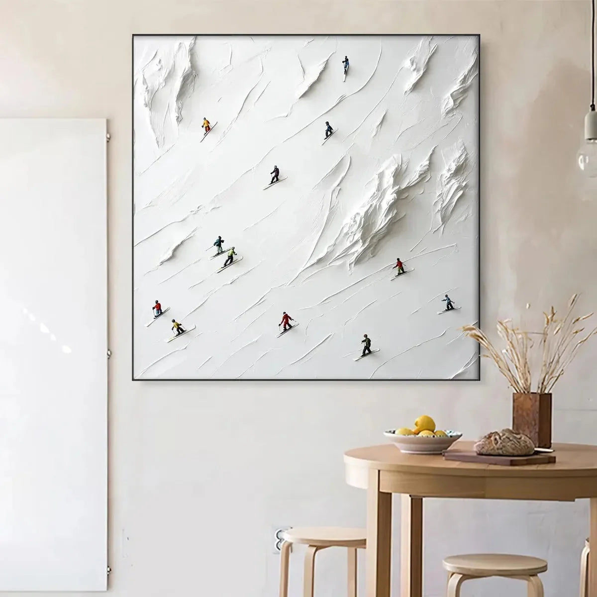 WHITE RUSH | texture detail, palette knife marks visible