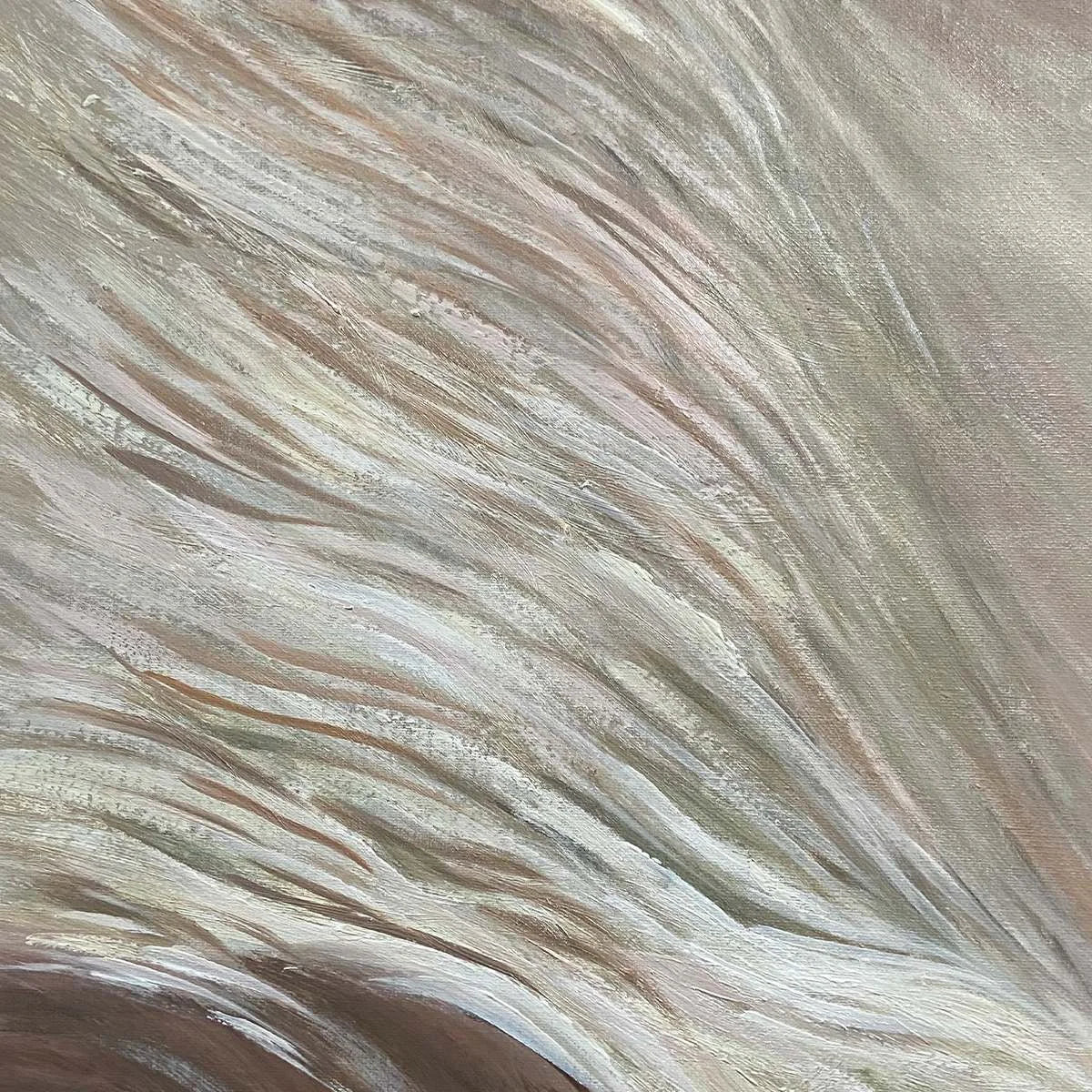 WHITE SAND DUNES | gold frame stretched on neutral wall