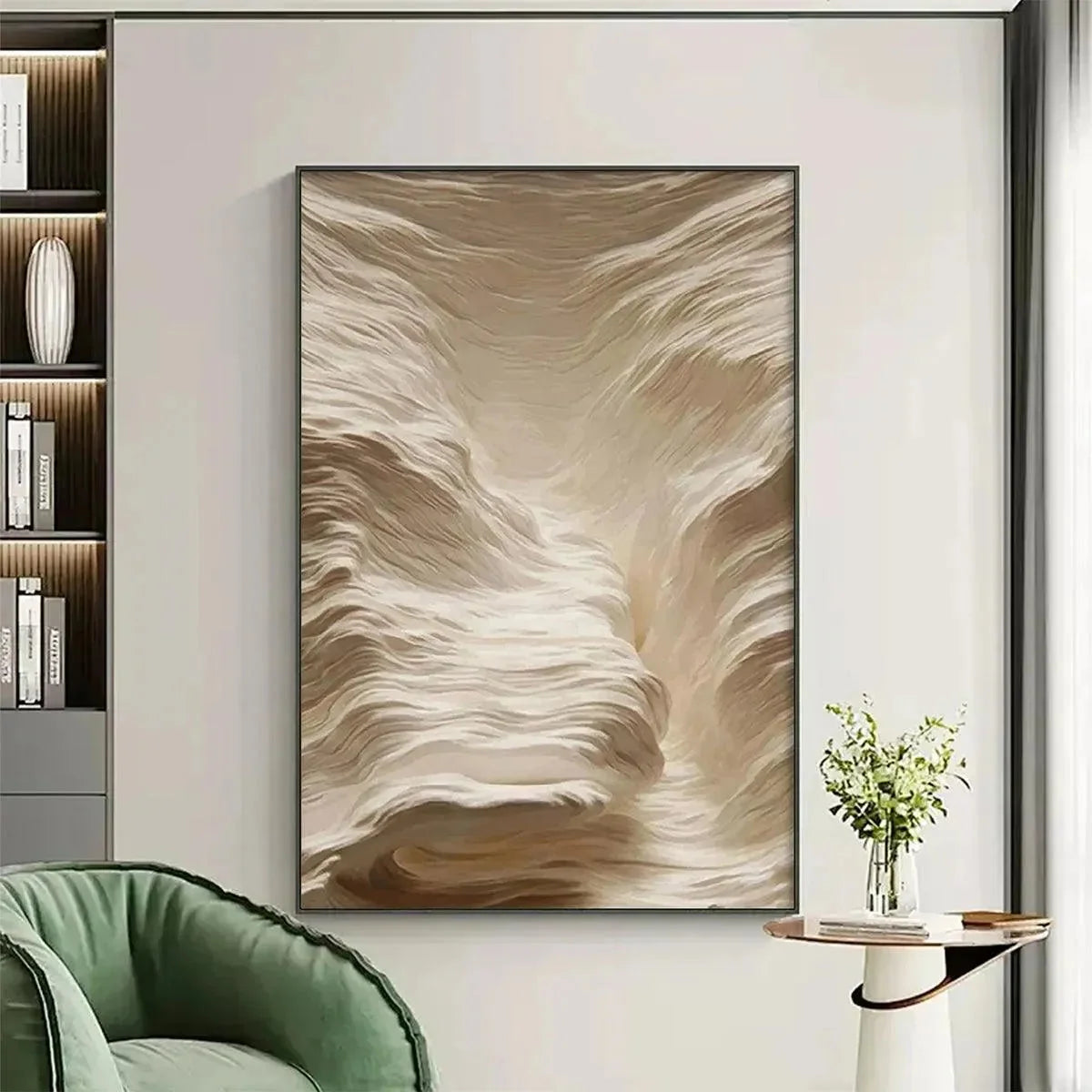 WHITE SAND DUNES | texture detail, palette knife marks visible