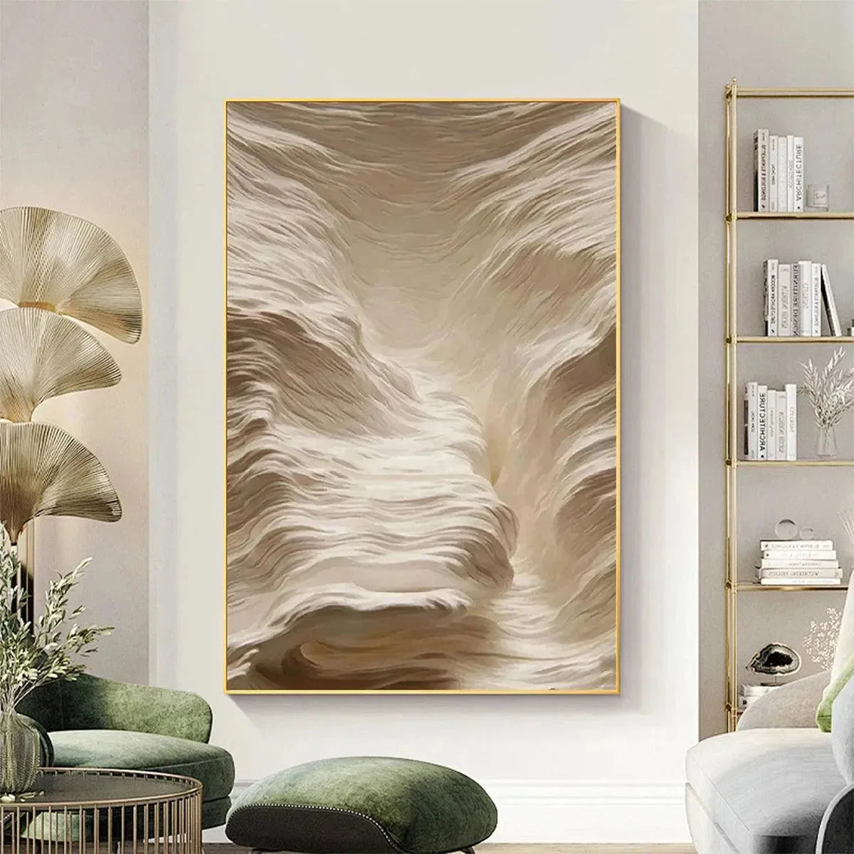 WHITE SAND DUNES | texture detail, palette knife marks visible
