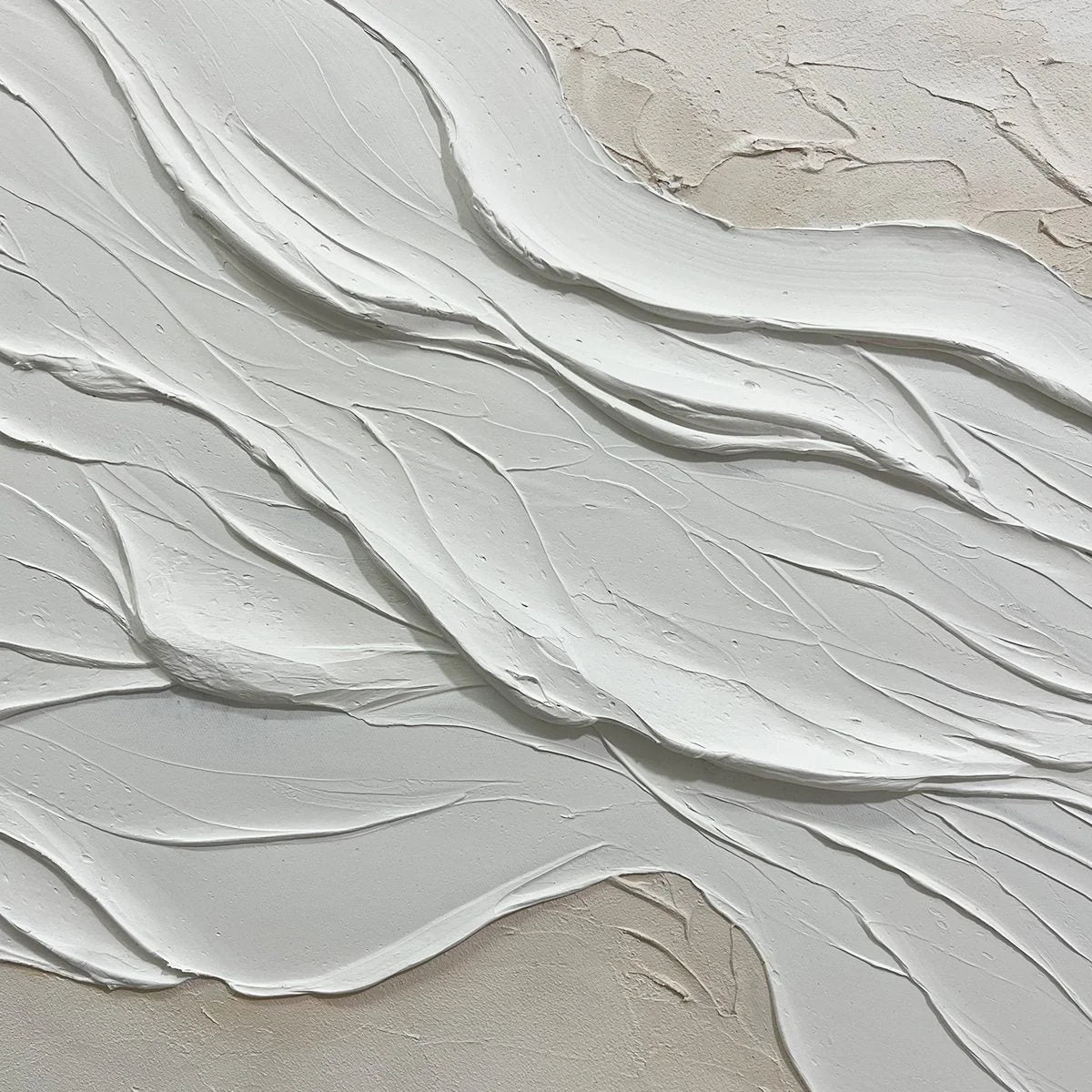 WHITE SANDS | rectangular format, hand-painted canvas edge