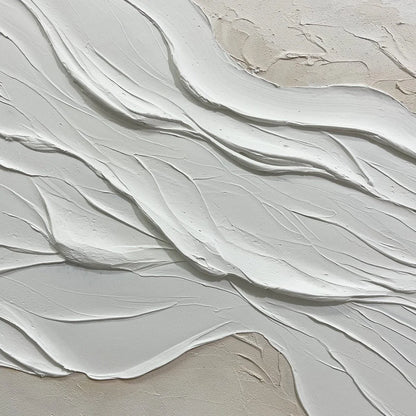 WHITE SANDS | rectangular format, hand-painted canvas edge